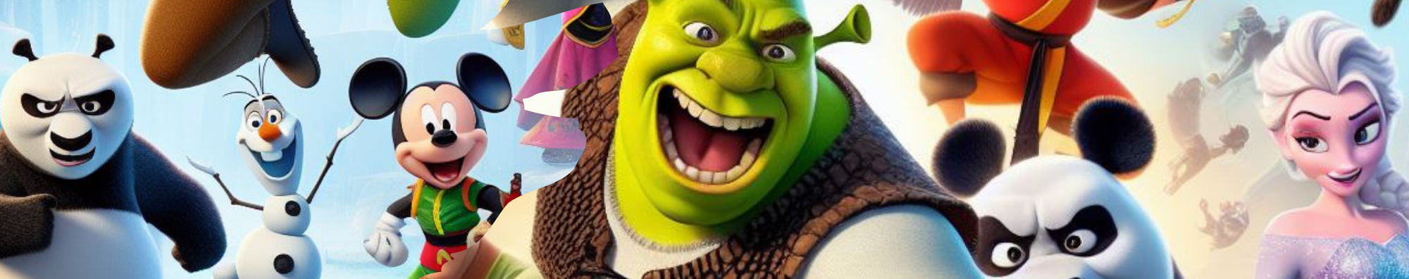 animovane, shrek, disney, WB, kung fu panda, 3D